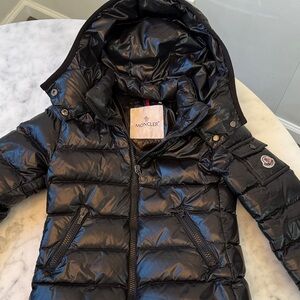 Kids Moncler Black Puffer Down Jacket